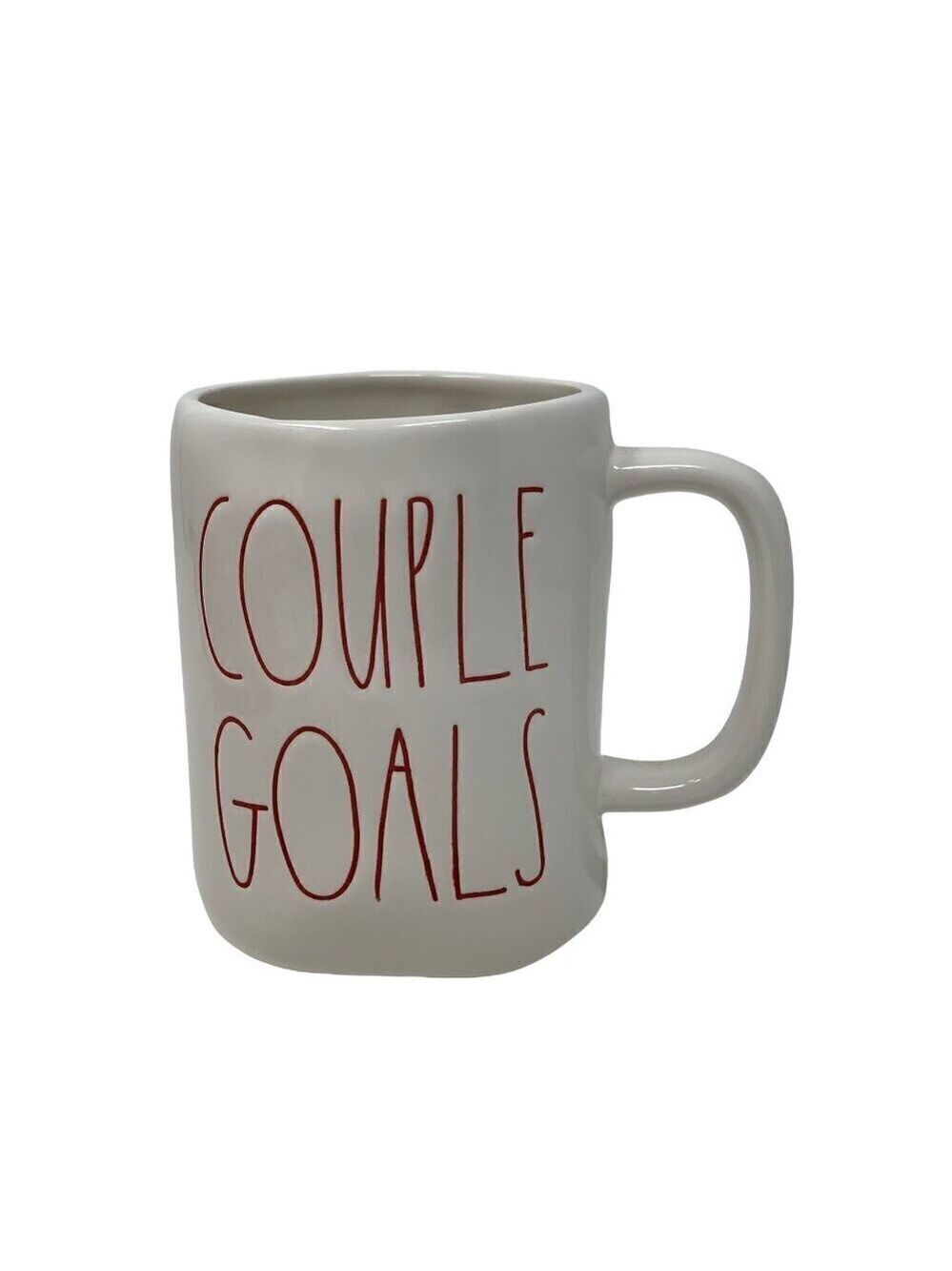 Rae Dunn Couples Goal Mug Ceramic Coffee Cup NEW Kitchen Decor Valentines Red LL
